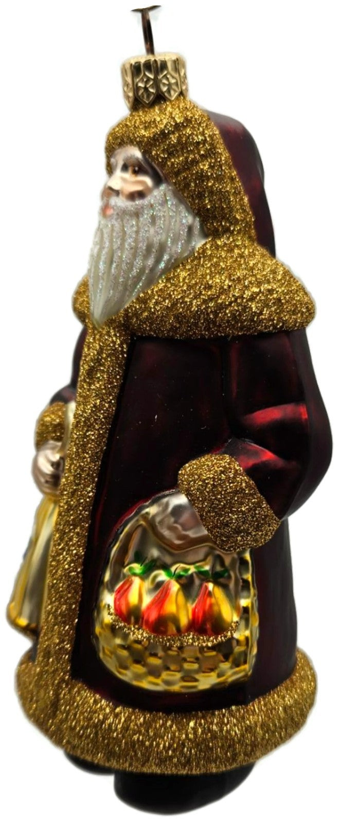 Patricia Breen Santa I Partridge & Pear Bordeaux Christmas Tree Ornament 20277