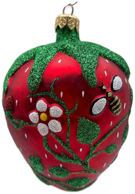 Patricia Breen Grande Strawberry Bees Fruit Red Spring Christmas Ornament 9800NM0