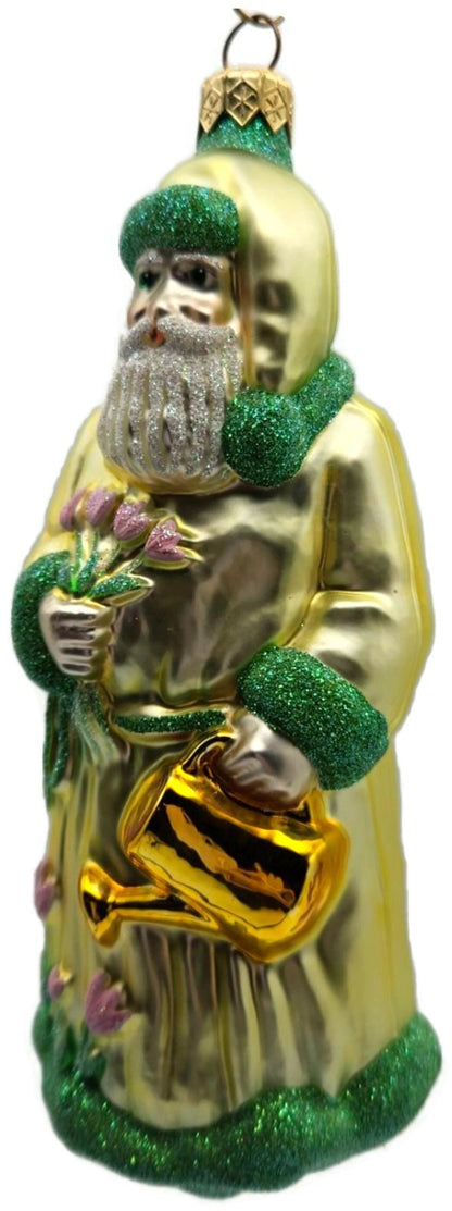 Patricia Breen Santa Dreams of Spring Yellow Spring Christmas Ornament 97408