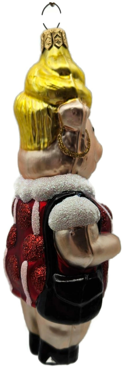 Patricia Breen This Little Piggy Goes to the Galleria Red Dress Ornament 96496