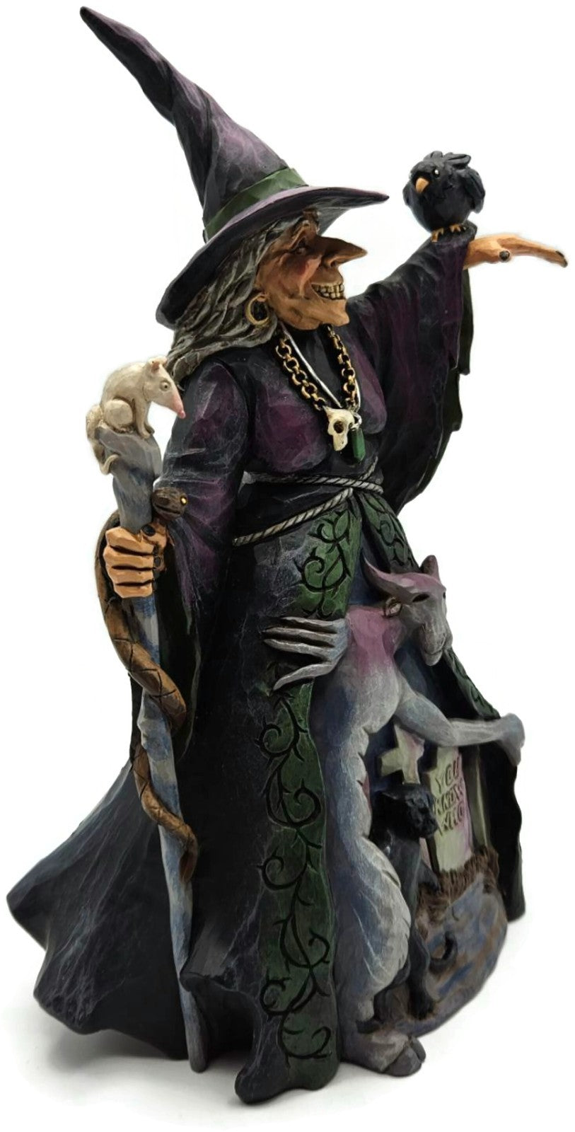 Jim Shore Something Wicked's on the Way Witch Graveyard Scene Halloween Figurine1