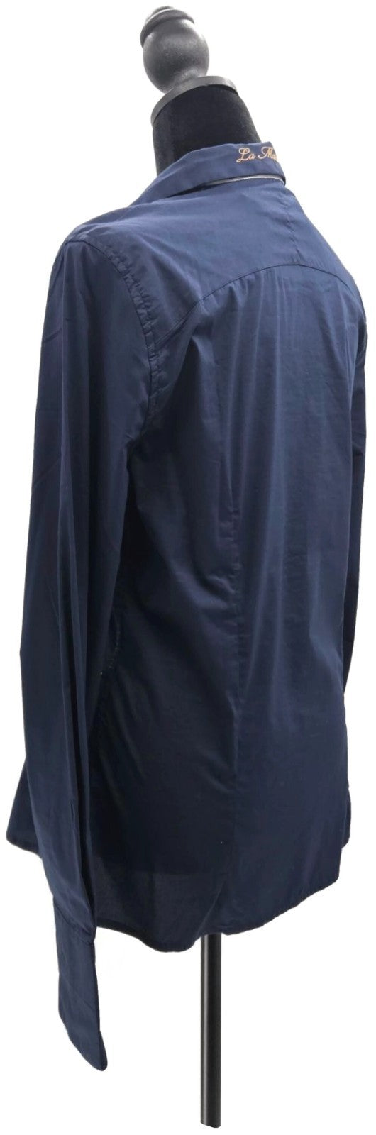 La Martina Copa England Exhibition Navy Embroidered Shirt Women's Size 4 NWT3