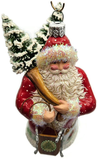 Patricia Breen Oakley Claus Sledding Children Red Christmas Tree Ornament 34328