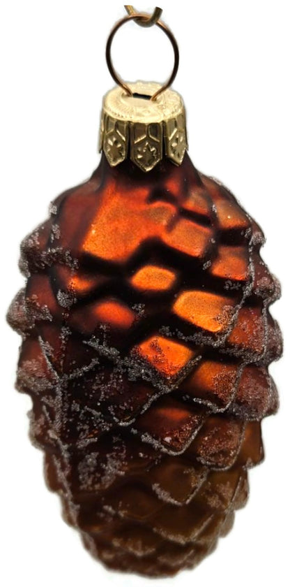 Christopher Radko Forest Frost Brown Pinecone Christmas Tree Ornament 98-496-09