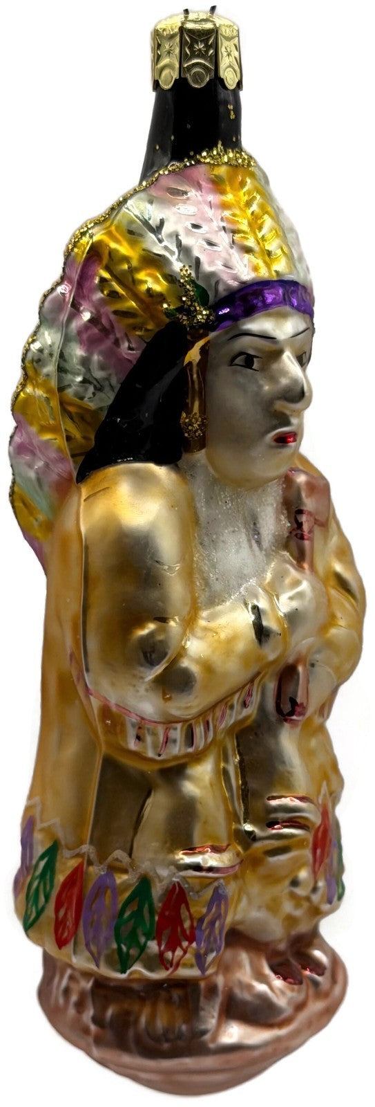 Christopher Radko Sitting Bull Indian Chief Glass Christmas Ornament 91 107 08