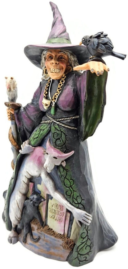 Jim Shore Something Wicked's on the Way Witch Graveyard Scene Halloween Figurine7