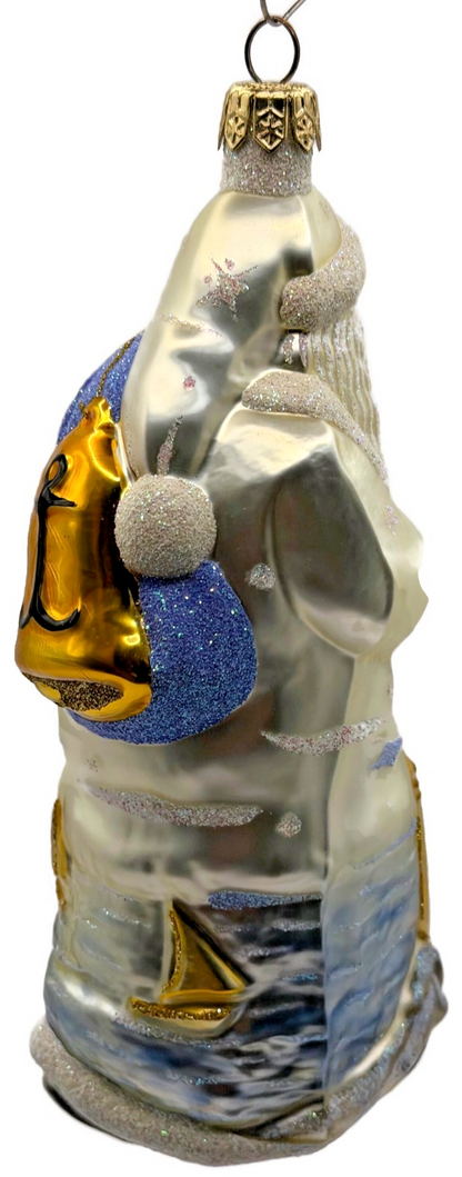 Patricia Breen Santa Of The Safe Harbour Pearl Anchor Summer Ornament 9900ML5