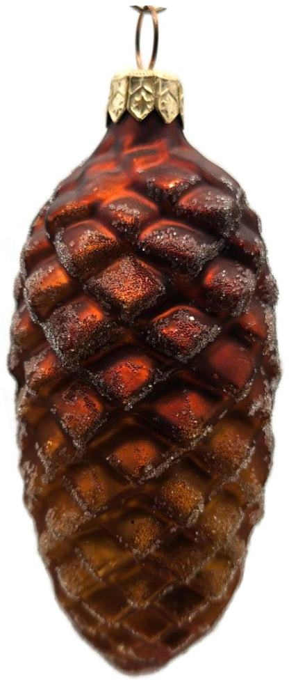 Christopher Radko Forest Frost Brown Pinecone Christmas Tree Ornament 98-496-05