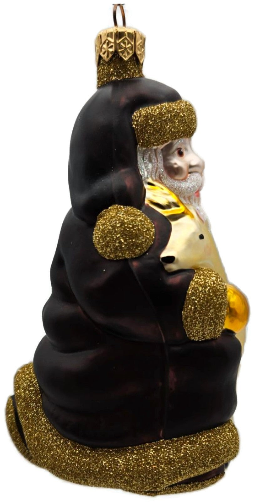 Patricia Breen Santa and Sarenka Bordeaux Santa Reindeer Christmas Ornament 98382