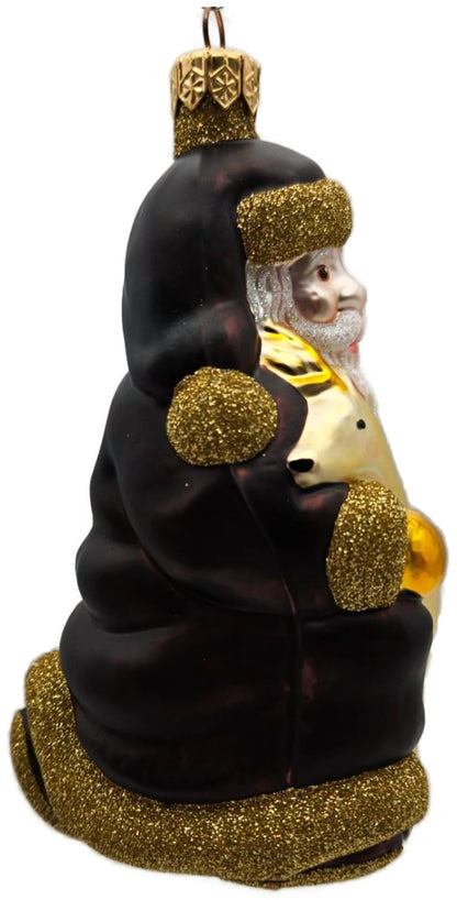Patricia Breen Santa and Sarenka Bordeaux Santa Reindeer Christmas Ornament 98382