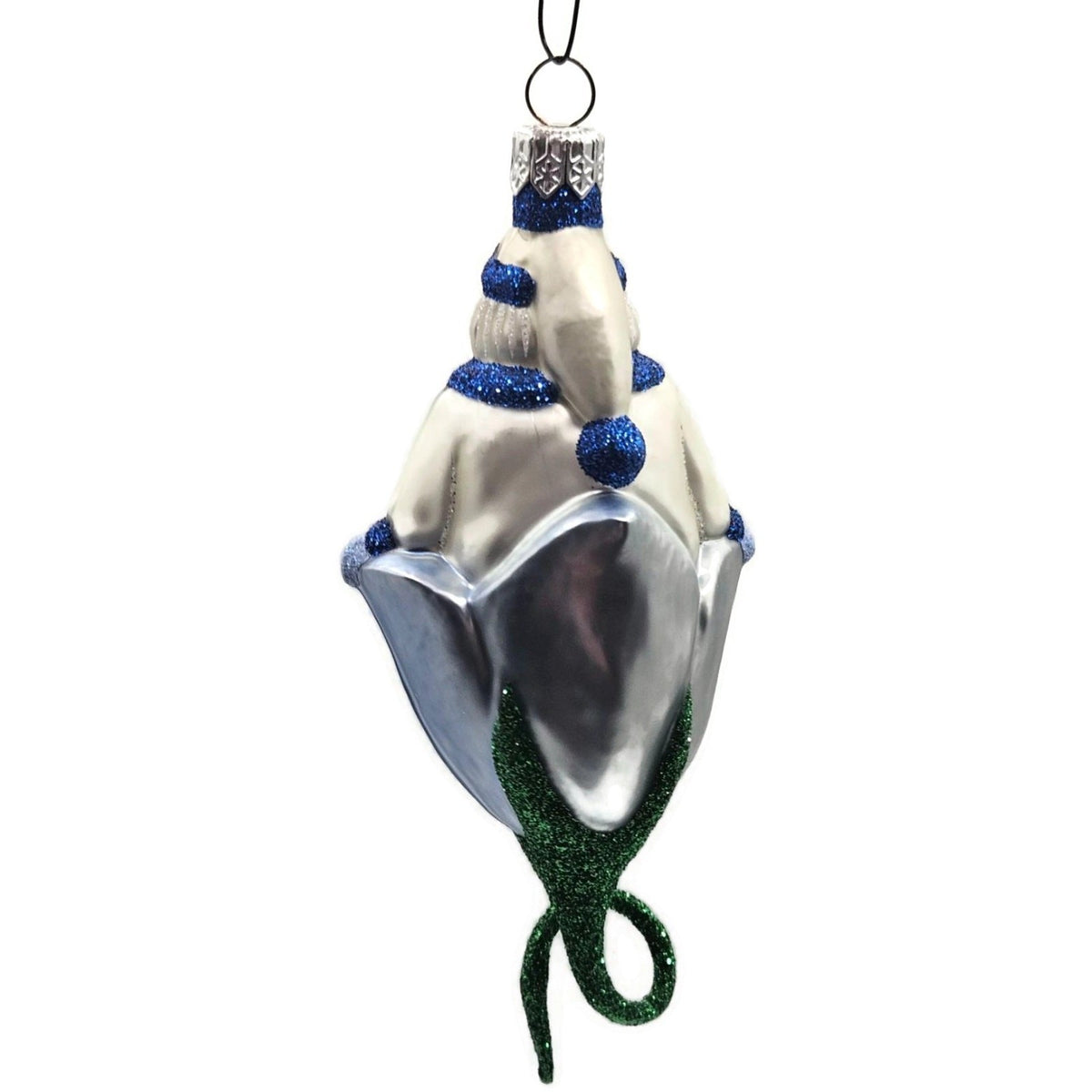 Patricia Breen Bluebell Pearl Santa Blue Flower Spring Christmas Ornament 99955
