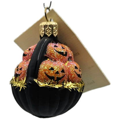 Patricia Breen Pumpkin Basket Black Matte Jack O Lanterns Halloween Ornament4