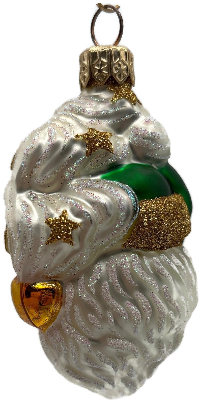 Patricia Breen Miniature Merry Olde Elf Green Gold Stars Christmas Ornament 99475