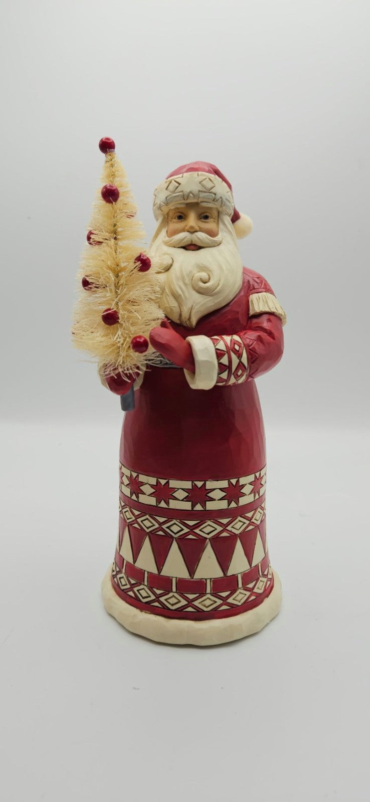 Jim Shore Nordic Winter Wishes Santa Sisal Tree Christmas Figurine 601704313
