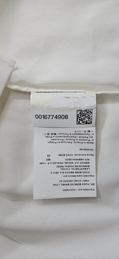 BOSS Hugo Boss Ivory Ruffle Button Front Sleeveless Blouse Women's US 6 Poland11