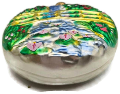 Patricia Breen Japanese Bridge Medallion Monet Date Signed Holiday Ornament 95969