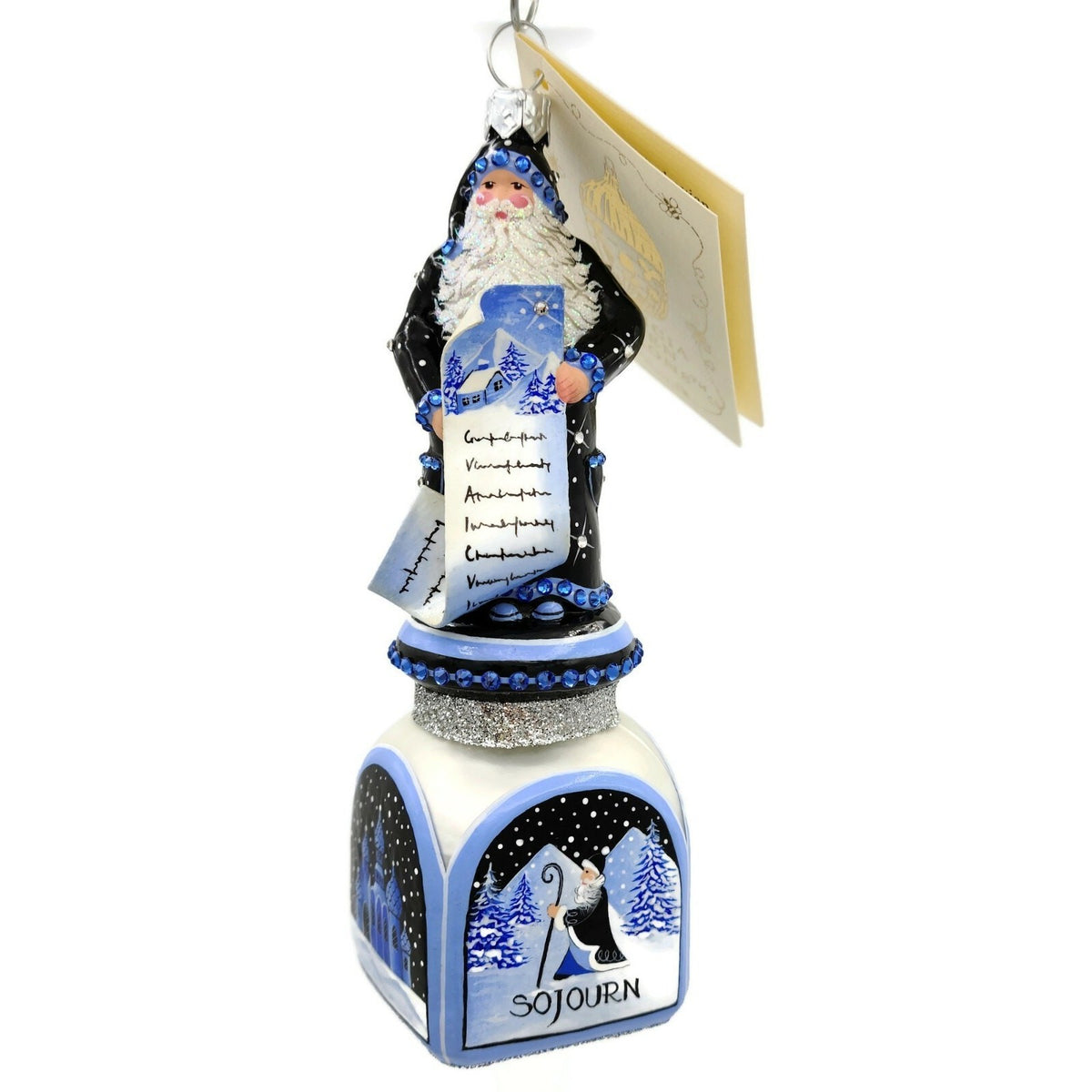 Patricia Breen Checking it Twice Russian Sojourn Santa Christmas Ornament 34600