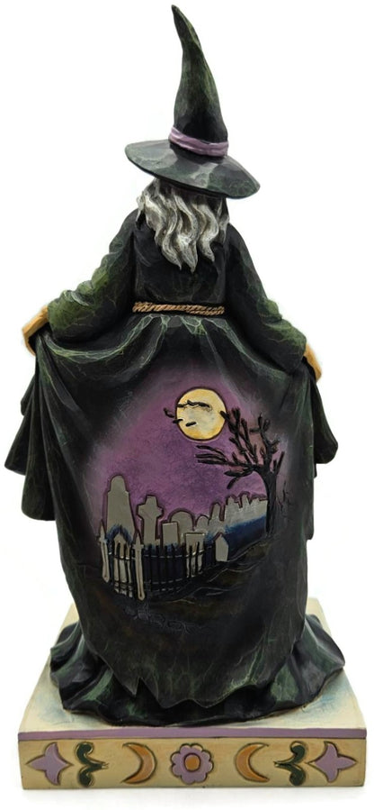 Jim Shore Heartwood Creek Wicked This Way Witch with Skulls in Skirt Figurine5