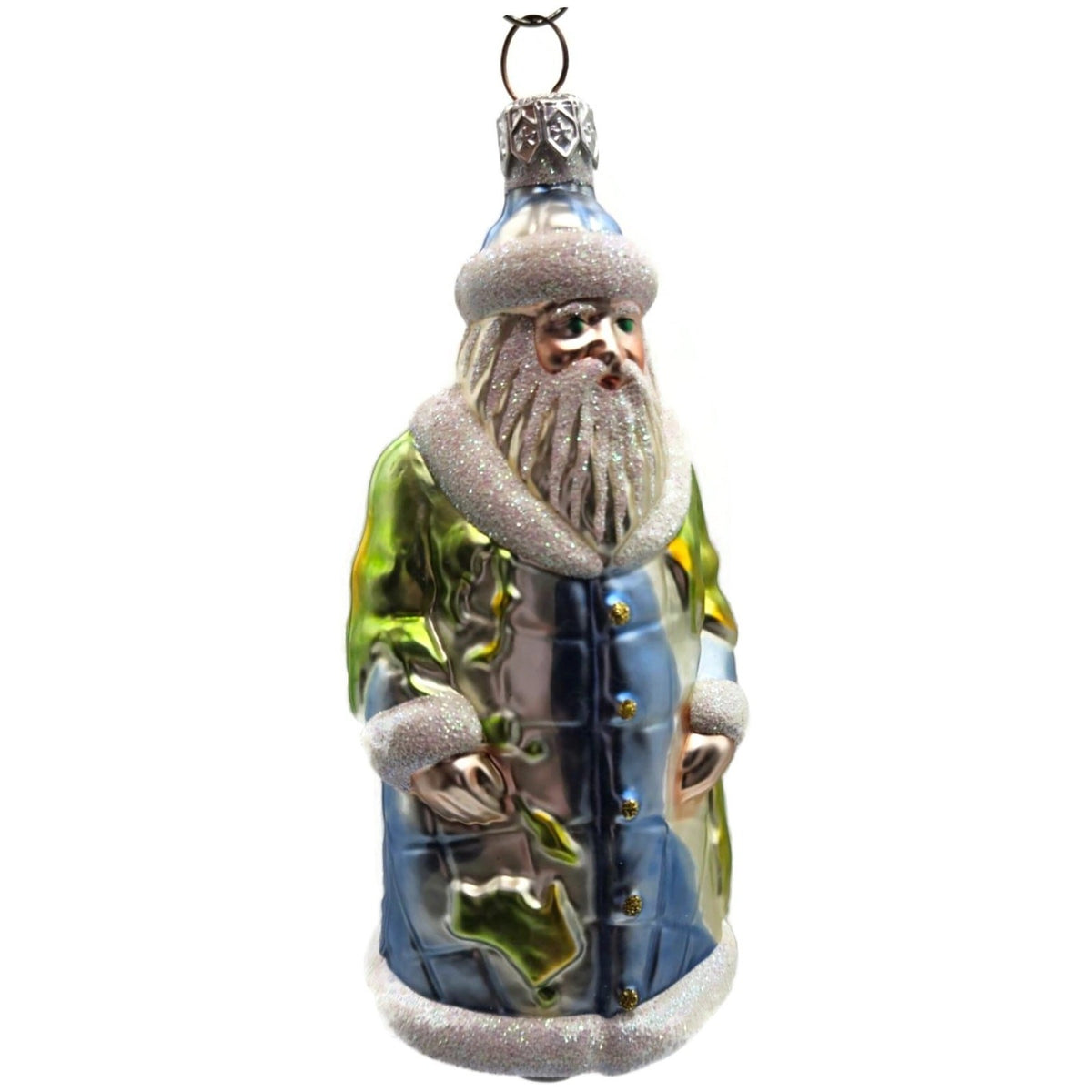 Patricia Breen Global Santa Claus Travel World Map Coat Christmas Ornament 96171
