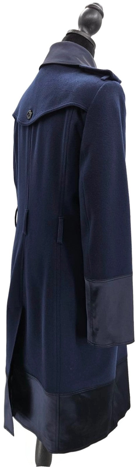 Burberry London Double Breasted Wool Cashmere Belted Trench Coat Womens Sz 8 US8