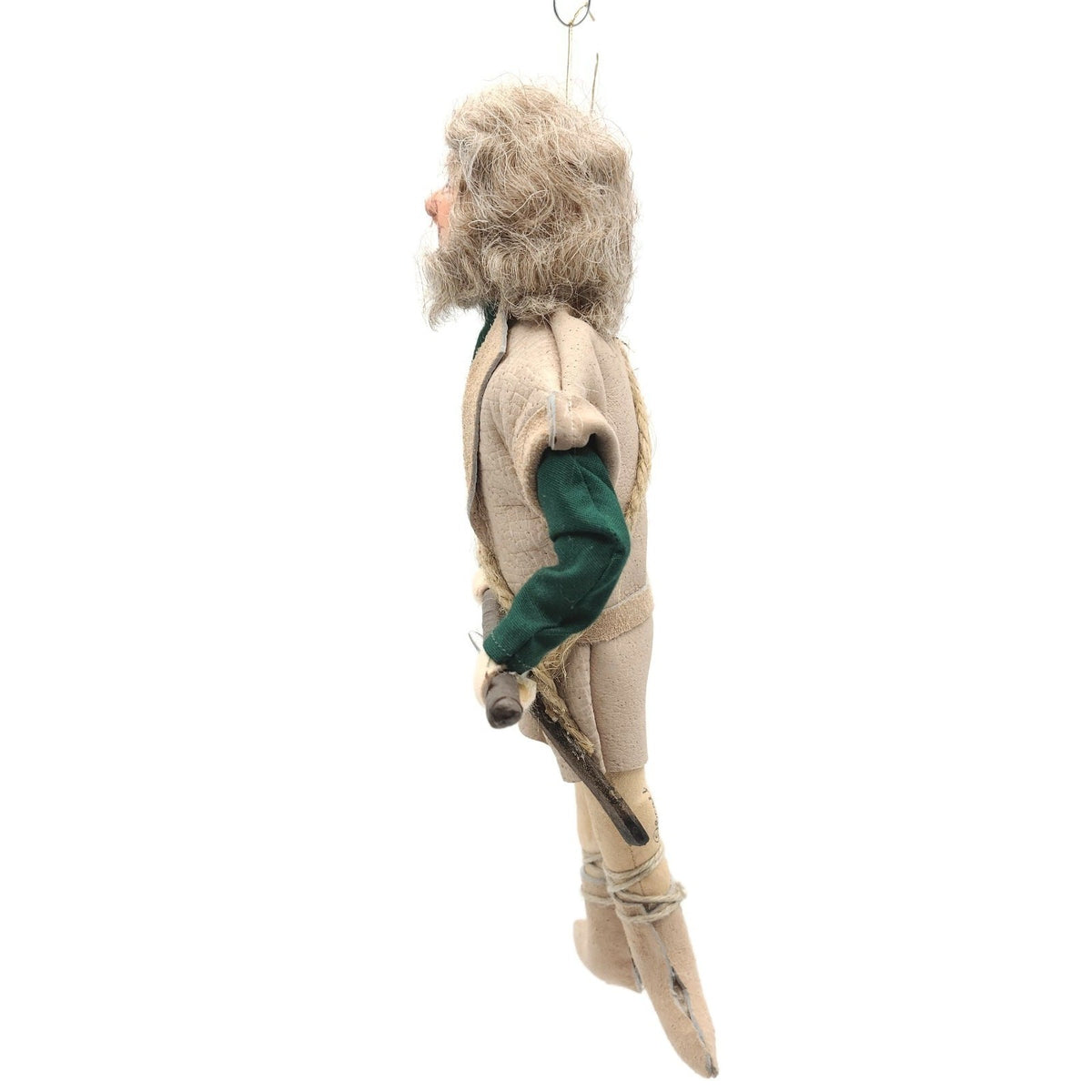 Gladys Boalt Little John Robin Hood Signed Fabric Handmade Christmas Ornament4