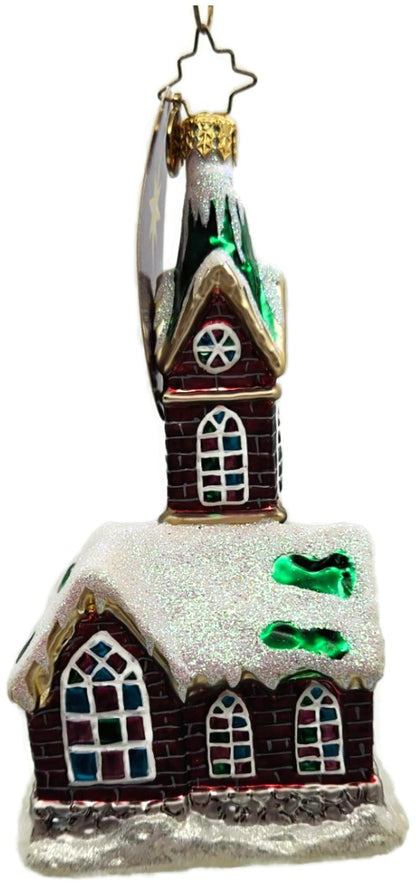 Christopher Radko A Place To Pray Church Glass Christmas Tree Ornament 10169504