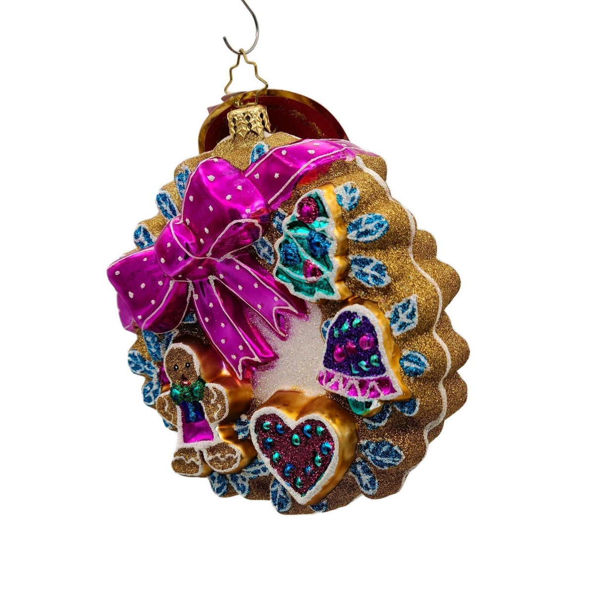 Christopher Radko Sweet Treats Wreath Gingerbread Man Christmas Ornament 10210231