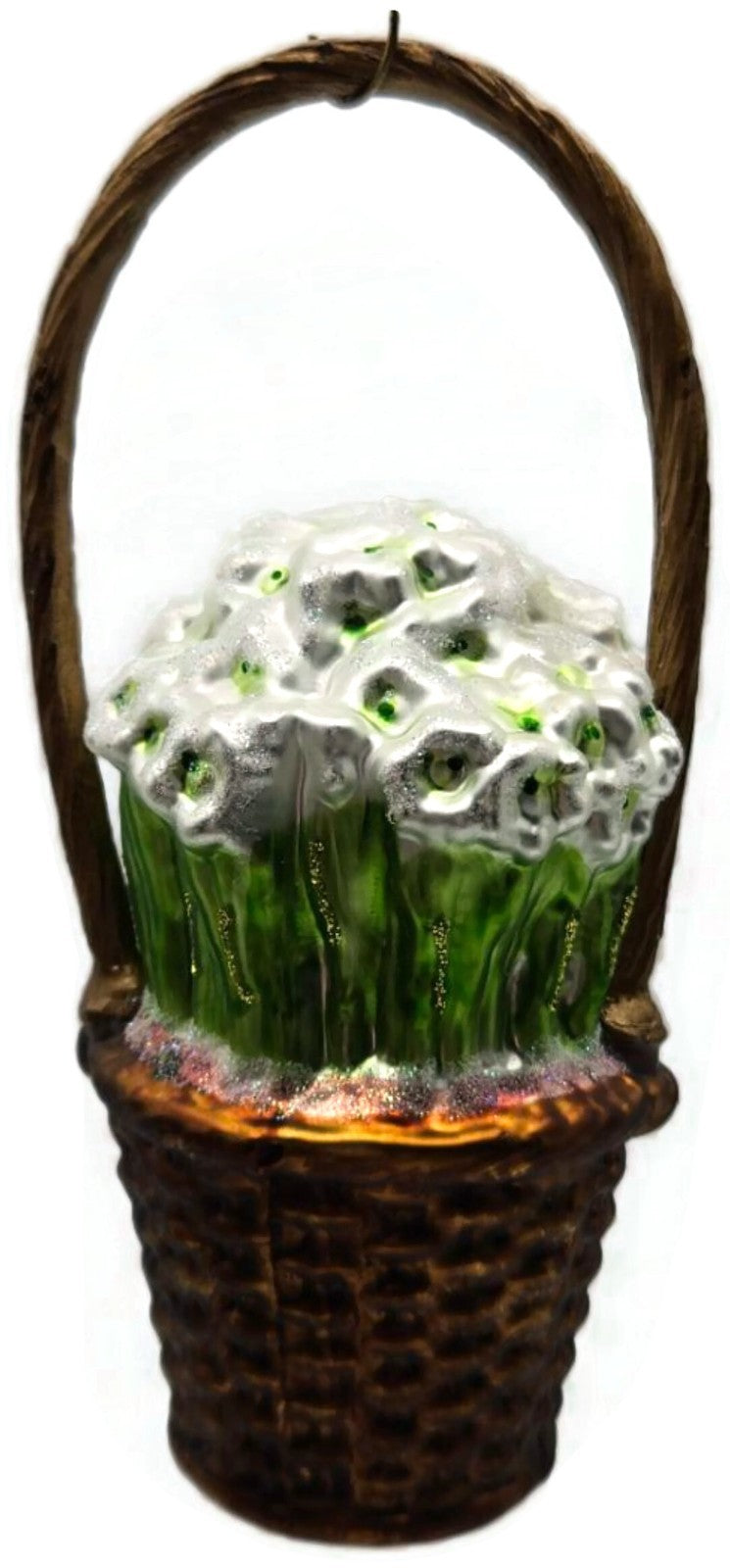 Raz Imports Eric Cortina Basket of Paperwhites Spring Floral Christmas Ornament0