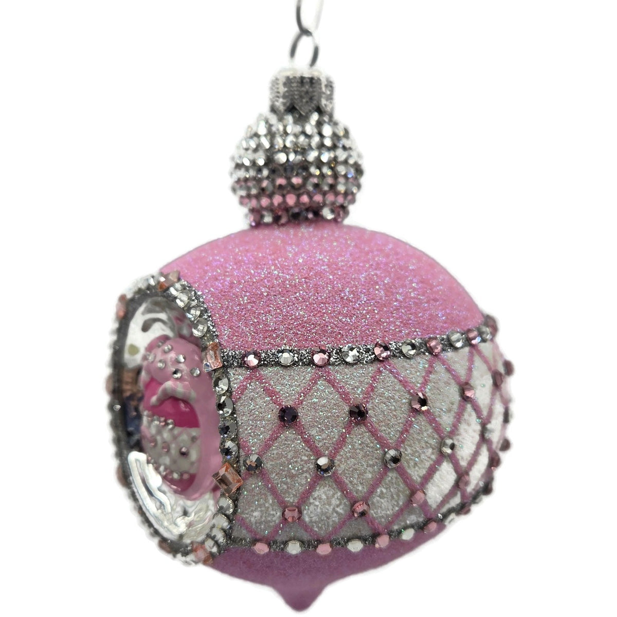 Patricia Breen Anniversary Reflector Pink Chameleon Christmas Ornament CATZ 38881