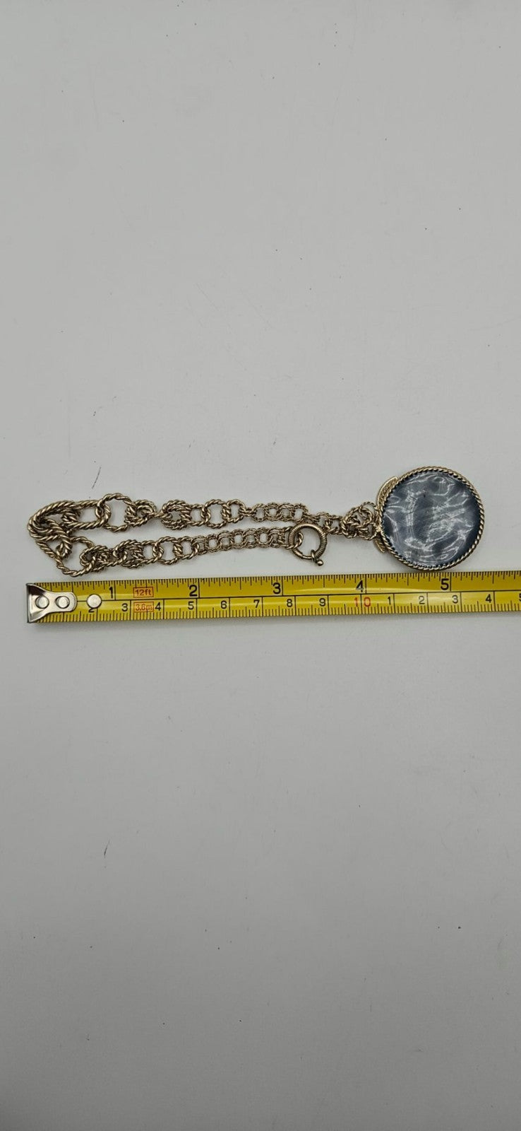 Chanel 13P A63103 No. 5 CC Medallion Charm Bracelet Light Gold Enamel 201316