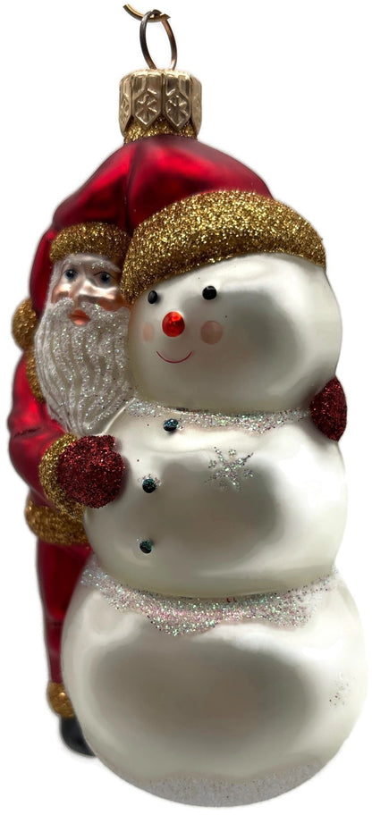 Patricia Breen Friends Snowman Santa Claus Snowflakes Christmas Ornament 20161