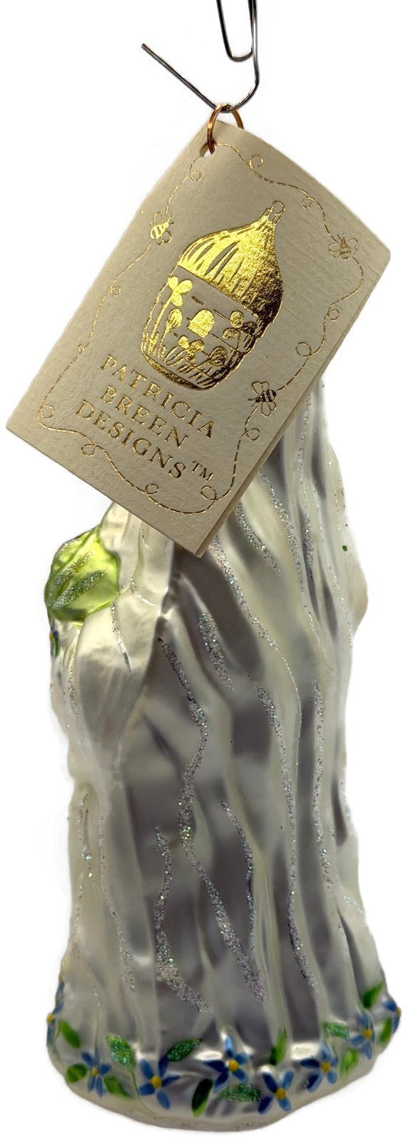 Patricia Breen Bountiful Madonna Flowers Pearl White Christmas Ornament 97066