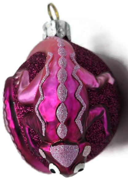 Patricia Breen Once Again for James Fuchsia Chameleon Christmas Ornament 26697