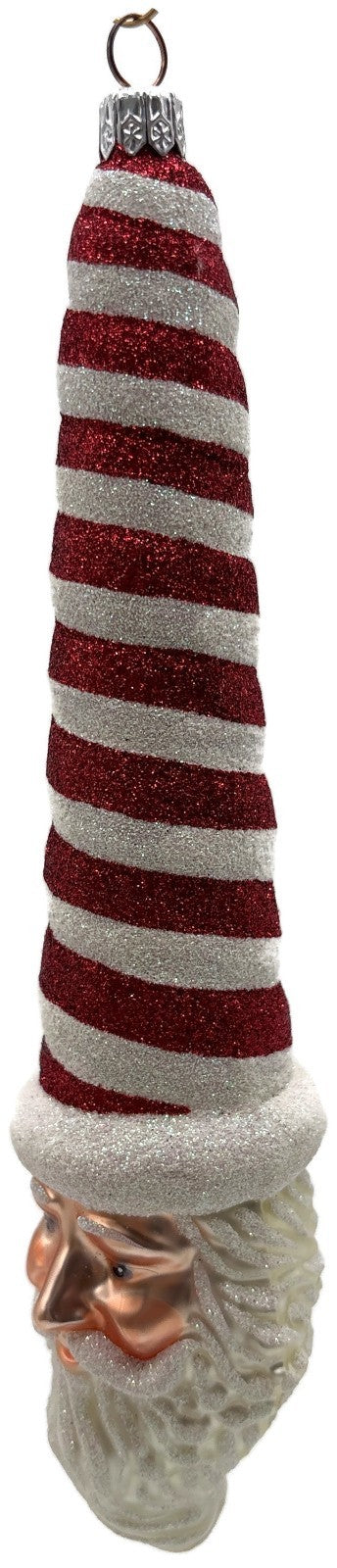 Patricia Breen Sucre Santa Red White Peppermint Striped Christmas Ornament 20381