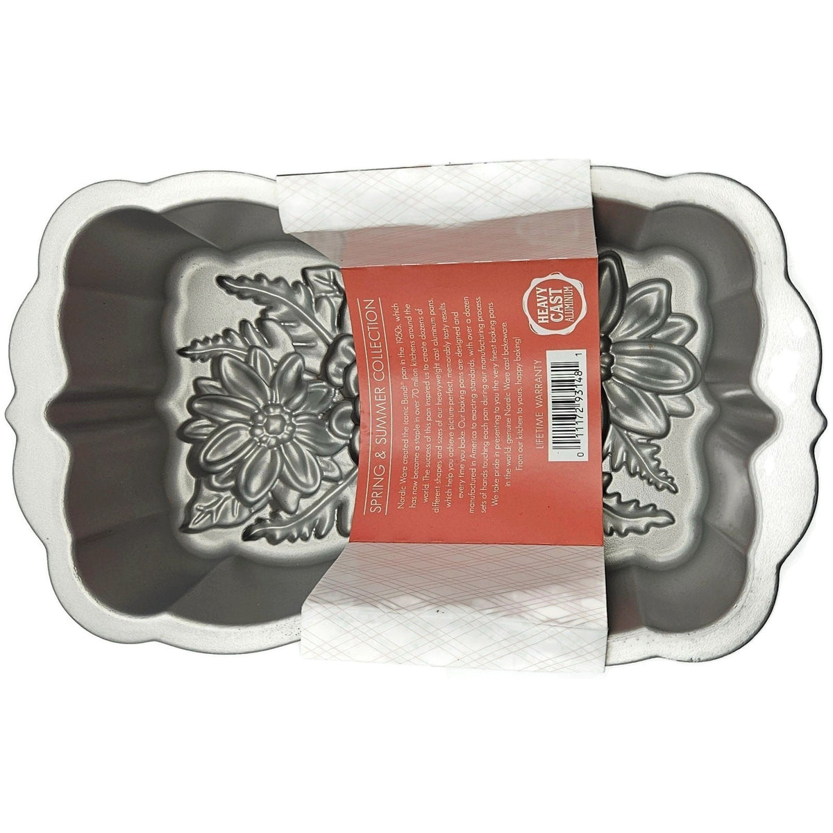 Nordic Ware Wildflower Loaf Cake Pan Heavy Cast Aluminum 6 Cup Non Stick Dessert3
