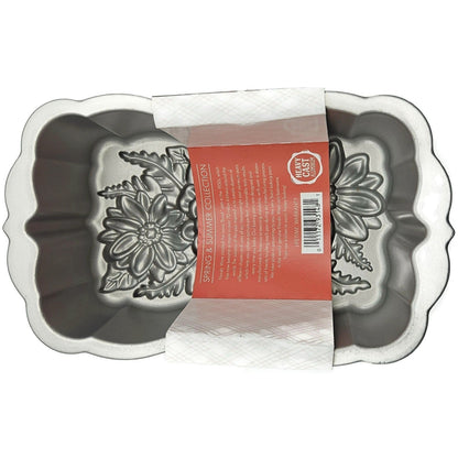 Nordic Ware Wildflower Loaf Cake Pan Heavy Cast Aluminum 6 Cup Non Stick Dessert3