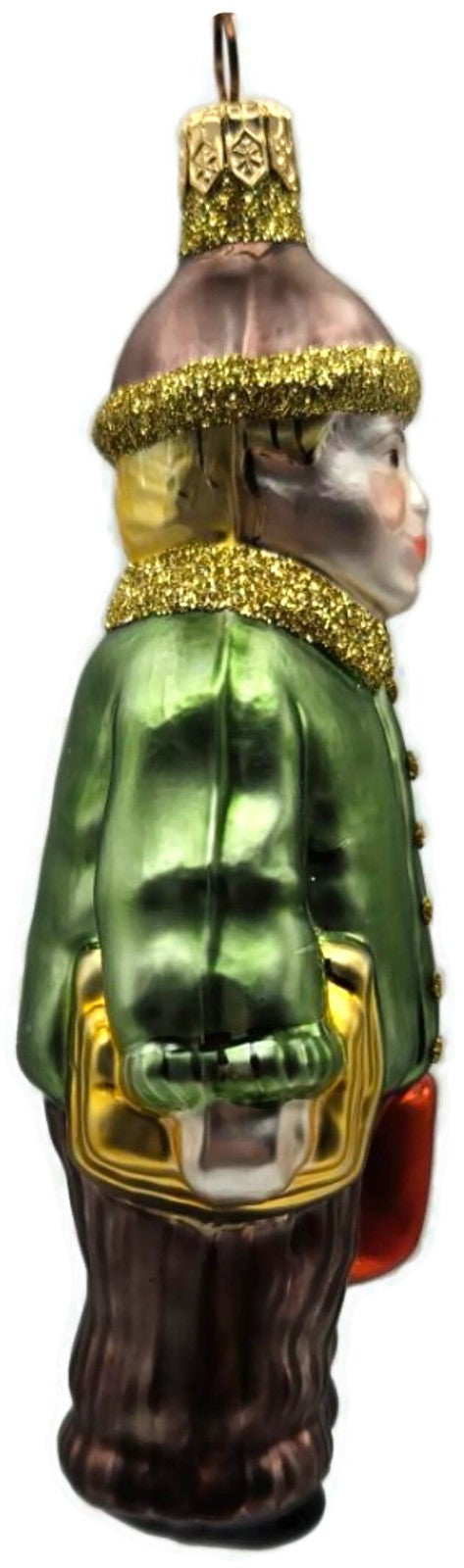 Patricia Breen Henry's First Day of School Green Brown Glass Ornament 97196