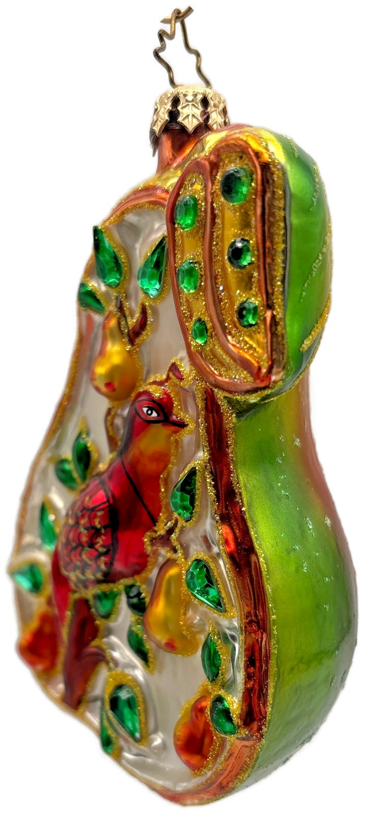 Christopher Radko Partial To Pears Bird Pear Glass Christmas Ornament 10127393