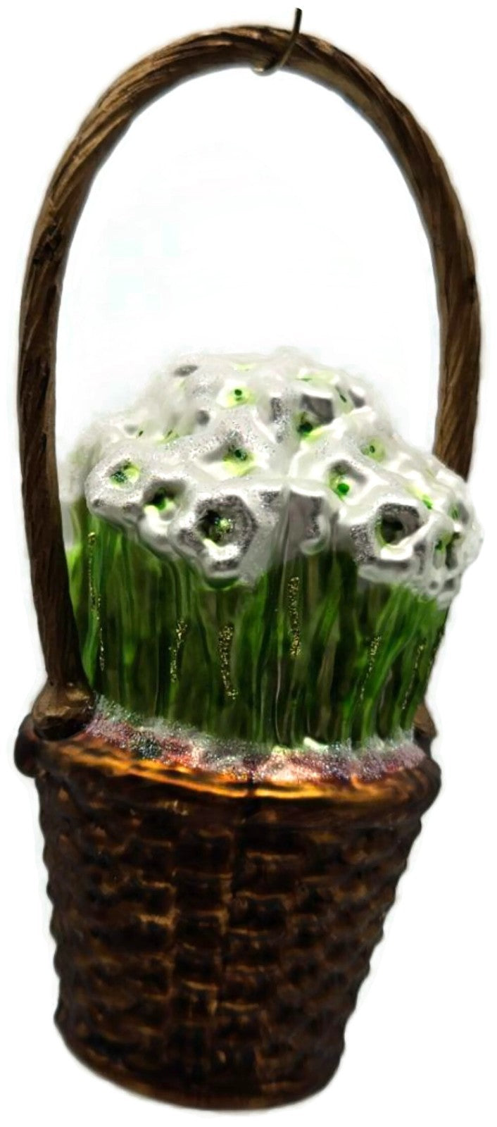 Raz Imports Eric Cortina Basket of Paperwhites Spring Floral Christmas Ornament4