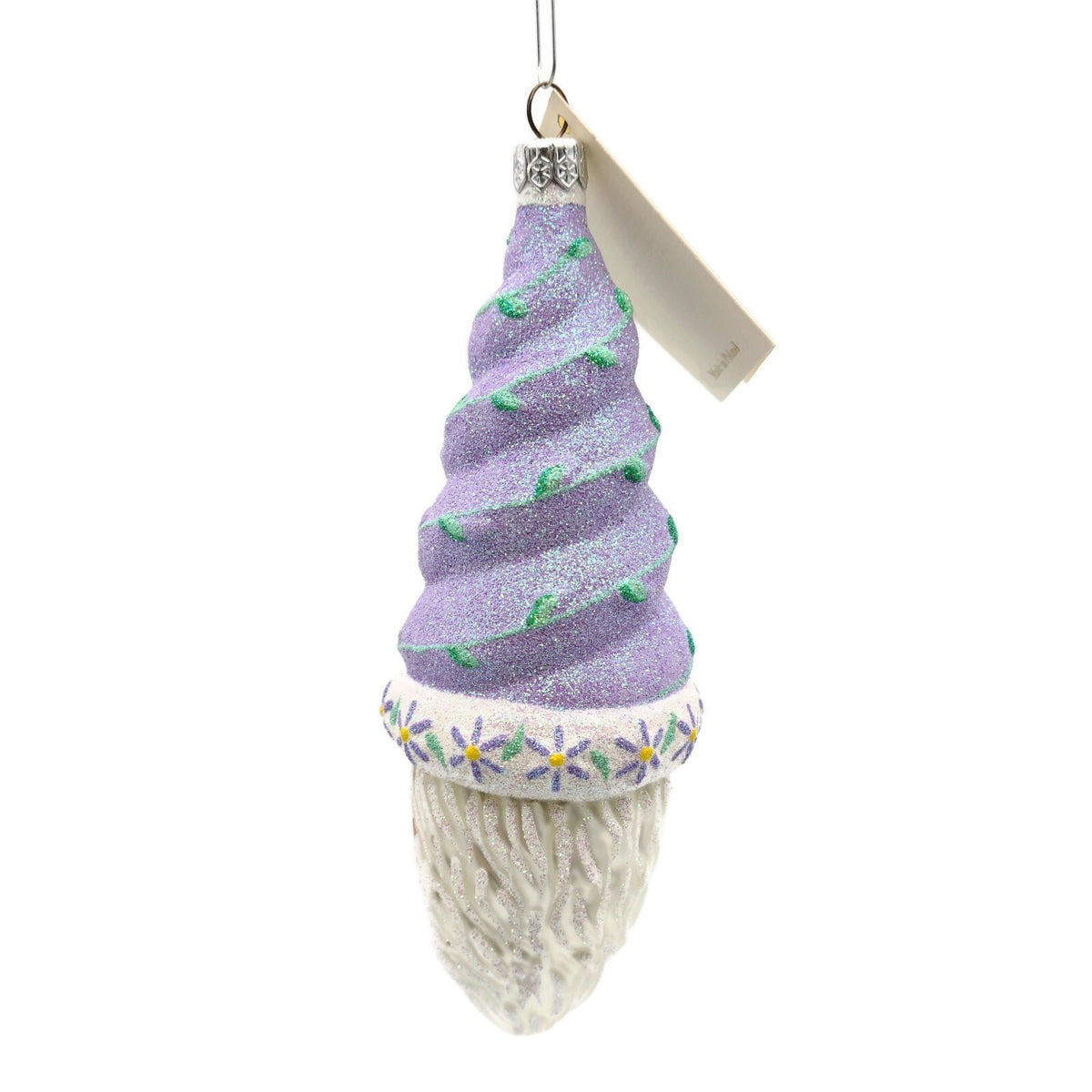 Patricia Breen Goslar Santa Claus Head Lilac Floral Purple Spring Ornament 97175