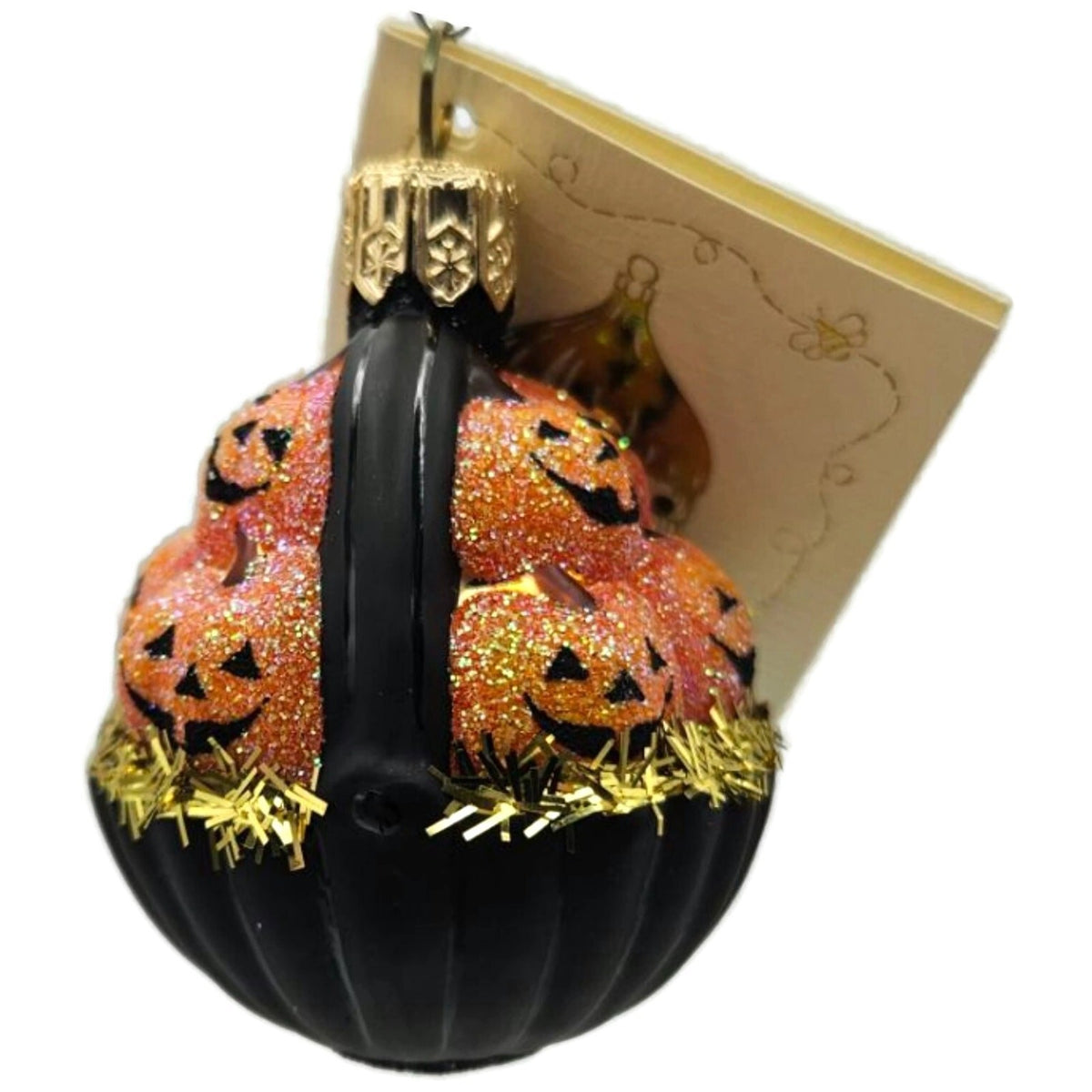 Patricia Breen Pumpkin Basket Black Matte Jack O Lanterns Halloween Ornament2