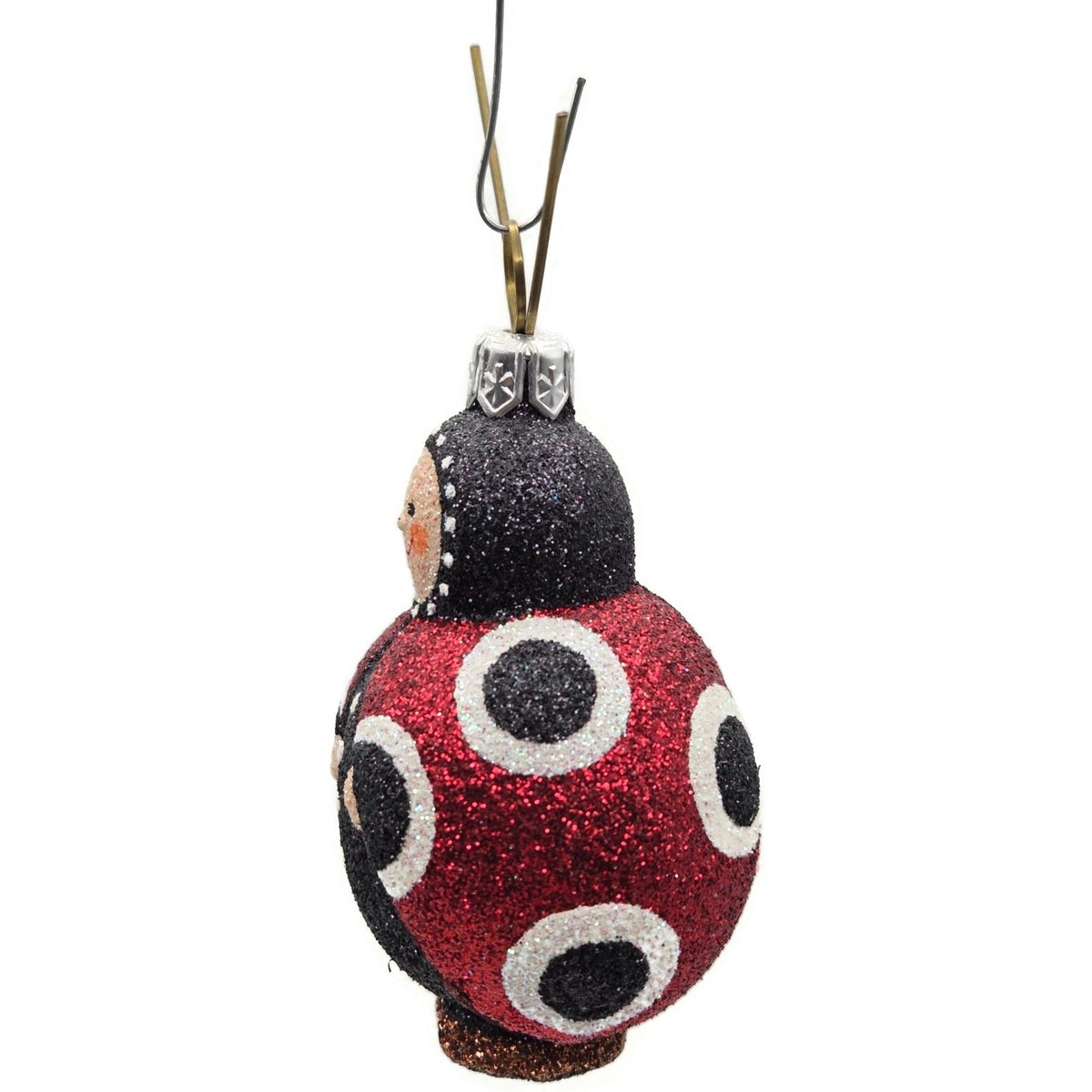 Patricia Breen Ladybug Masquerade Red Glittered Spring Christmas Ornament 27296