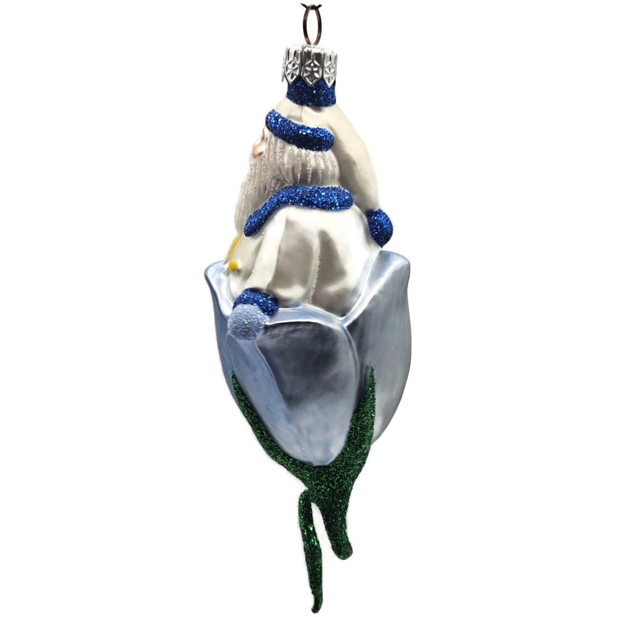 Patricia Breen Bluebell Pearl Santa Blue Flower Spring Christmas Ornament 99959