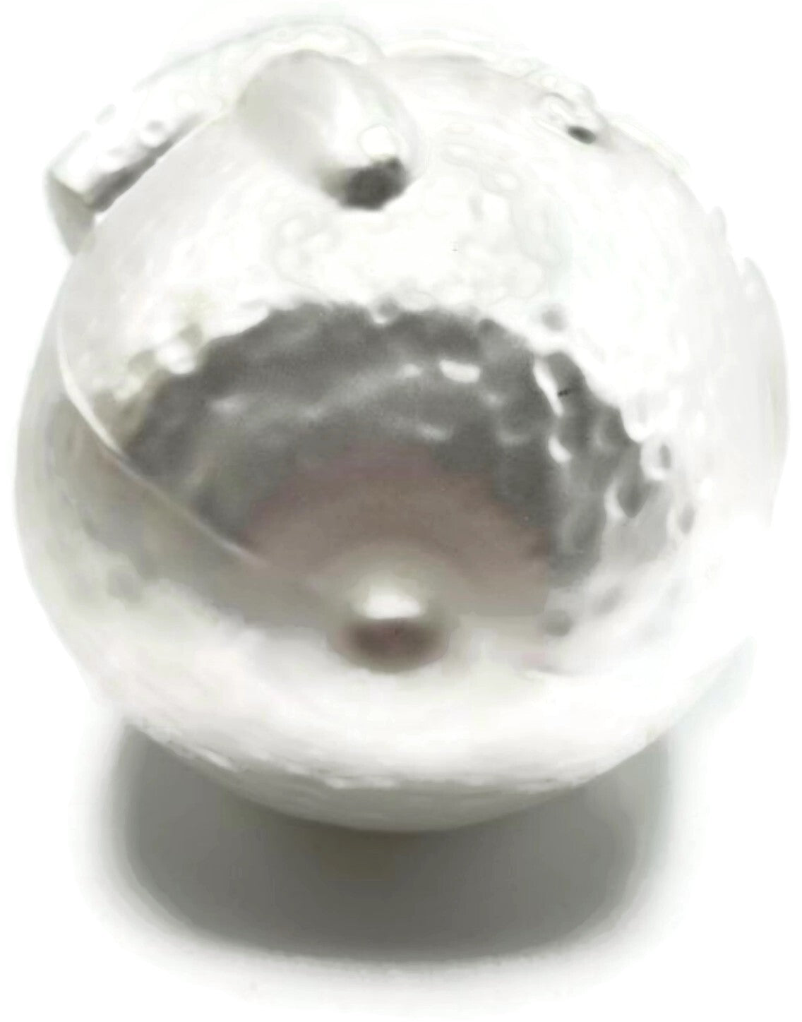 Silver Snowman With Broom Figural Glass Christmas Ornament 6.257