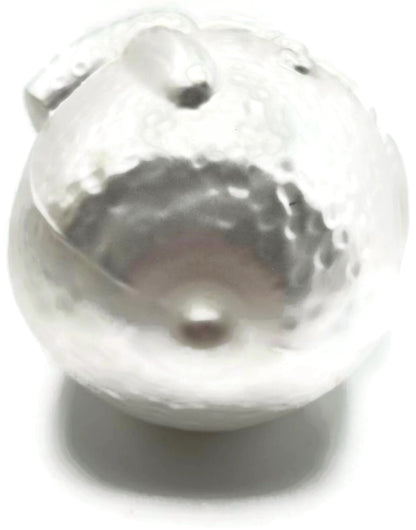 Silver Snowman With Broom Figural Glass Christmas Ornament 6.257