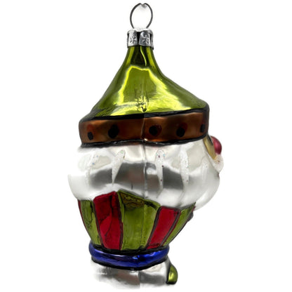 Calik’s Artistry Little King Figural Glass Stripe Christmas Tree Decor Ornament2