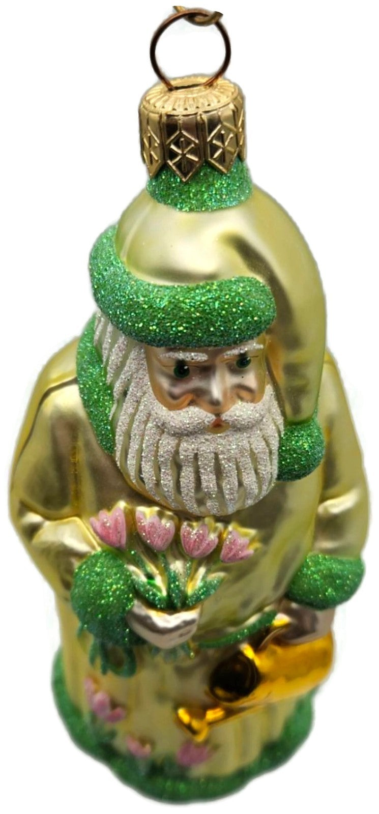 Patricia Breen Santa Dreams of Spring Yellow Spring Christmas Ornament 97401