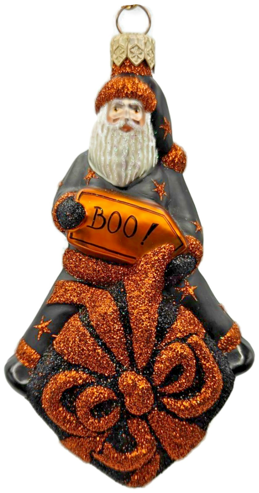 Patricia Breen For You Henry Black Orange BOO Santa Halloween Ornament Item 20130