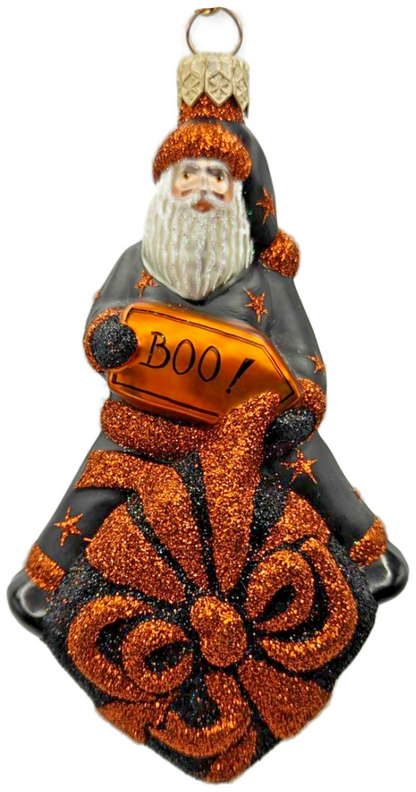 Patricia Breen For You Henry Black Orange BOO Santa Halloween Ornament Item 20130