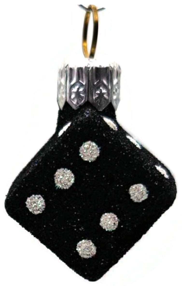 Patricia Breen Dice Pair Black and White 2 Part Mini Christmas Ornament 2377GIFT9